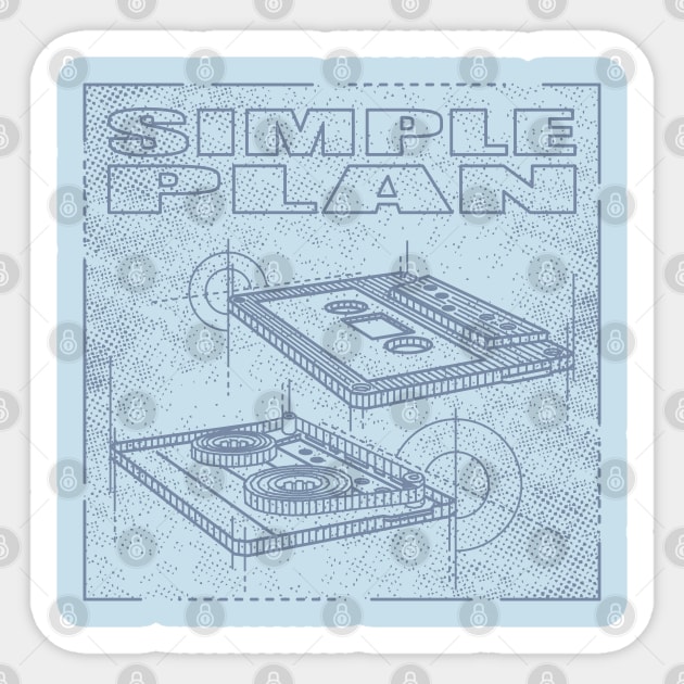 Simple Plan - Technical Drawing Sticker by Vector Empire